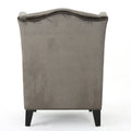 Toddman Hi Back Club Chair Grey Velvet