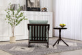 Woven Fabric Mid Century Modern Accent Chairs Comfy Upholstered Glider Arm Chair With Solid Wood For Living Room Bedroom Balcony Light Green Linen