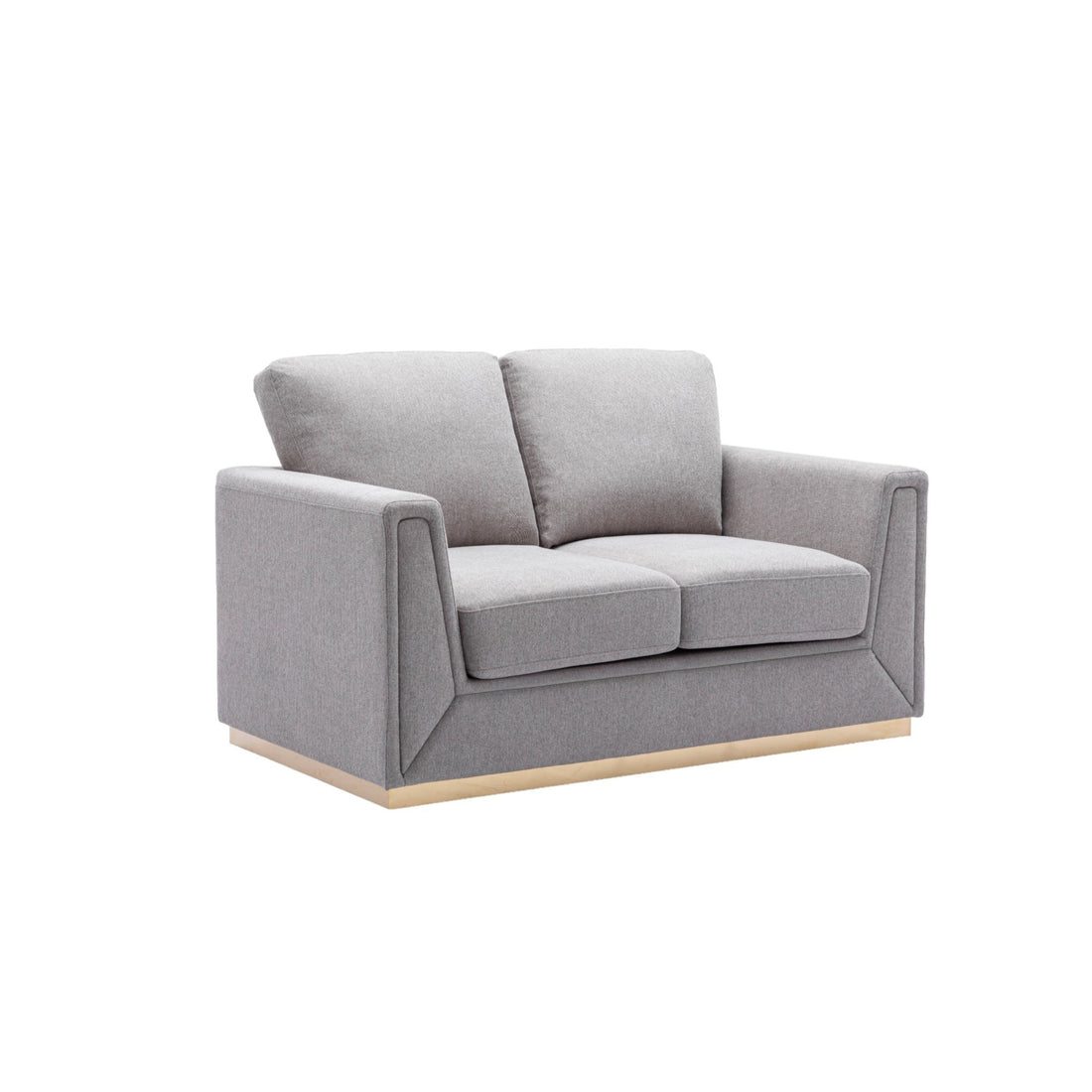 Valin Loveseat, Gray Linen Lv01745 Gray Upholstered