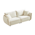 3 Seater 3 Seater Combo Sofa Modern Living Room Sofa, Linen Fabric Sofa, Wooden Frame With 4 Pillows, Apartment Sofa Furniture Beige Chenille Wood Primary Living Space Pine Foam Fabric 6 Seat