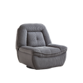 Video 360 Degree Corduroy Swivel Upholstered Manual Recliner Chair,Theater Recliner Sofa,Nursery Glider Rocker For Living Room Grey Corduroy