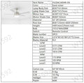 52 Inch 5 Blade Plywood Blades Ceiling Fan ,Dual Lamp Shade Ceiling Fan With Remote Control Optional Remote Satin Nickel Nickel American Design,American Traditional,Classic,Contemporary,Farmhouse Plywood Metal