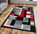 Jersey Area Rugs, Carpets For Livingroom, 5X7 Area Rugs ,3006 Black Grey Rectangle 5&7 Grey Contemporary Abstract Polypropylene