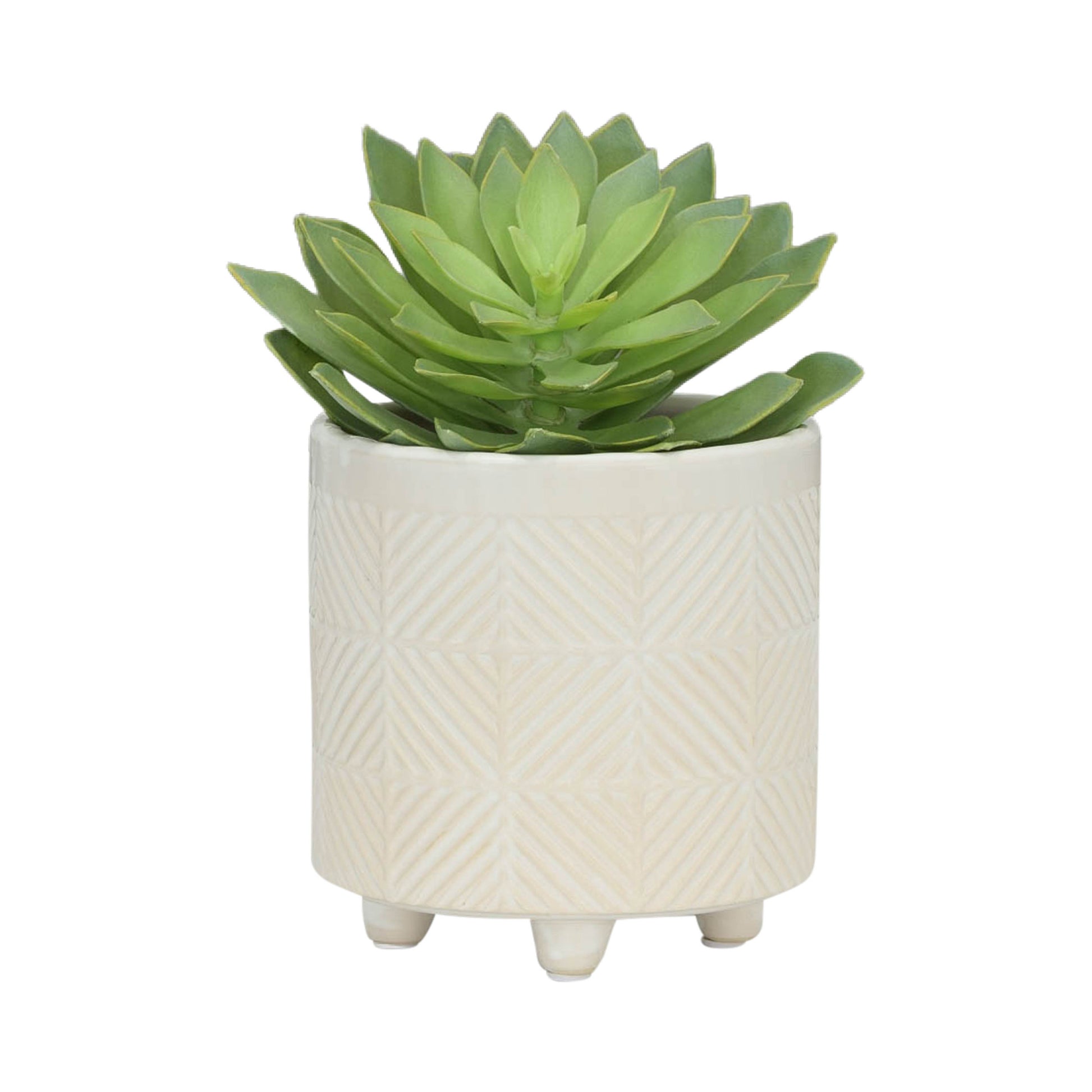 S 2 6 8" Textured Planters, Shiny White White Ceramic