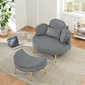 43 Inches Single Grey Comfortable Chair, Single Chair Soft And Comfortable, Suitable For Meeting Room, Living Room, Bedroom Gray Corduroy 1 Seat