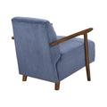 Modern Design 1Pc Accent Chair Blue Corduroy Seat Cushions Solid Wood Living Room Furniture Blue Primary Living Space Contemporary,Modern Plywood,Solid Wood