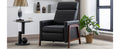 Set Of Two Wood Framed Pu Leather Recliner Chair Adjustable Home Theater Seating With Thick Seat Cushion And Backrest Modern Living Room Recliners, Black Black Pu Pu