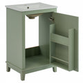 Viedo 20 Inch Modern Small Bathroom Vanity Cabinet With Ceramic Basin 20*15.5*33.3 Inches,Ample Storage,1 Soft Close Door Green Bathroom Solid Wood Mdf