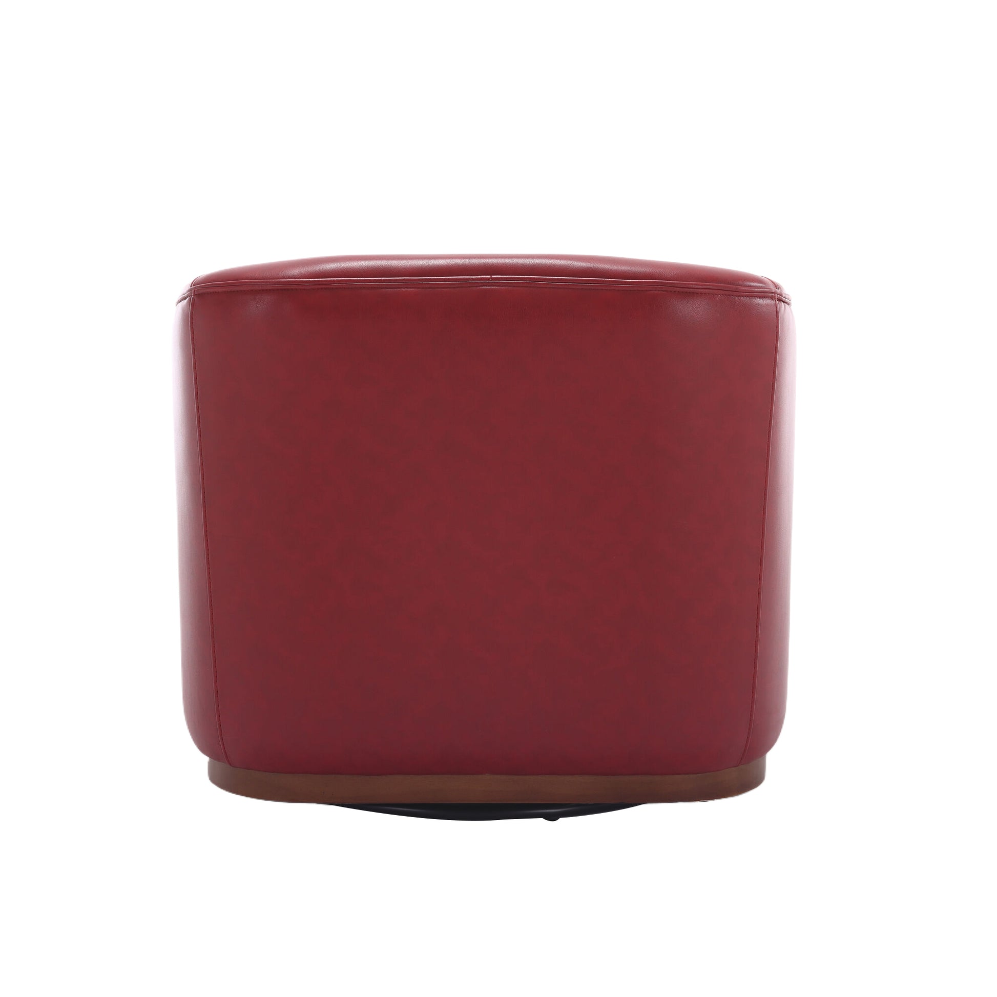 Coolmore Swivel Barrel Chair, Comfy Round Accent Sofa Chair For Living Room, 360 Degree Swivel Barrel Club Chair, Leisure Arm Chair For Nursery, Hotel, Bedroom, Office, Lounge Wine Red Pu Wine Red Primary Living Space Foam Pu Leather