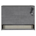 Full Size Murphy Bed With Large Drawers & Usb Ports,Brushed Gray Full Gray Plywood