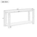 Distinctive Features Of A Minimalist Console Table With Bottom Shelf And Four Legs, Suitable For Entryway, Hallway, Living Room, Foyer, Corridor Black Brown Primary Living Space American Design Shelves Mdf