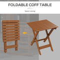 Outsunny Outdoor Rocking Chair Set Of 2 With Side Table, Patio Wooden Rocking Chair With Smooth Armrests, High Back For Garden, Balcony, Porch, Supports Up To 352 Lbs., Teak Natural Wood