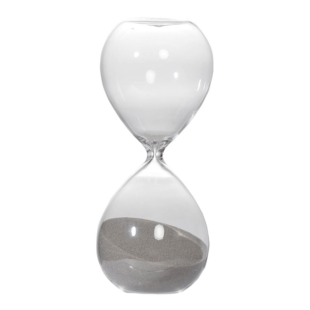 8" Ferdinand 30 Minute Hourglass, Gray Sand Gray Glass
