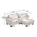 United Modular Sectional Sofa L Shaped Modular Couch With Reversible Chaise Modular Sofa Sectional Couch With Storage Seats Beige Velvet 2 Seat