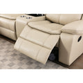 L Shapeleather Power Reclining Sectional Sofa Set With Usb Port, Left Pieces, Cream Cream Faux Leather