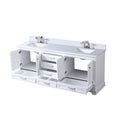 White Double Bath Vanity 80 In. W X 22 In. D, Cultured Marble Top, And Faucet Set White Plywood Wood