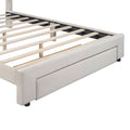 Full Size Storage Bed Velvet Upholstered Platform Bed With A Big Drawer Beige Old Sku:Wf296850Aaa Full Beige Velvet