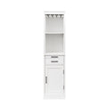 White Color Modular Wine Bar Cabinet Buffet Cabinet With Hutch For Dining Room White Particle Board Mdf