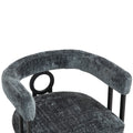 Coolmore Contemporary Designed Chenille Fabric Upholstered Accent Dining Chair Barrel Side Chairs Kitchen Armchair For Living Room Set Of 1 Gray Chenille Gray Primary Living Space Foam Chenille