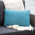 Coronado Rectangular Pillow Teal Fabric