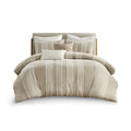 3 Piece Striped Cotton Duvet Cover Set Queen Multicolor Cotton