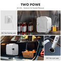 Mini Fridge, Portable Small Refrigerator 4L 6 Can Cooler & Warmer Compact Fridge For Skincare, Food And Drinks, Small Fridge For Bedroom, Dorm, Car, Office, Marble White White Abs