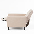 Light Beige Linen Push Back Chair For Elegant Home D Cor Light Beige Fabric