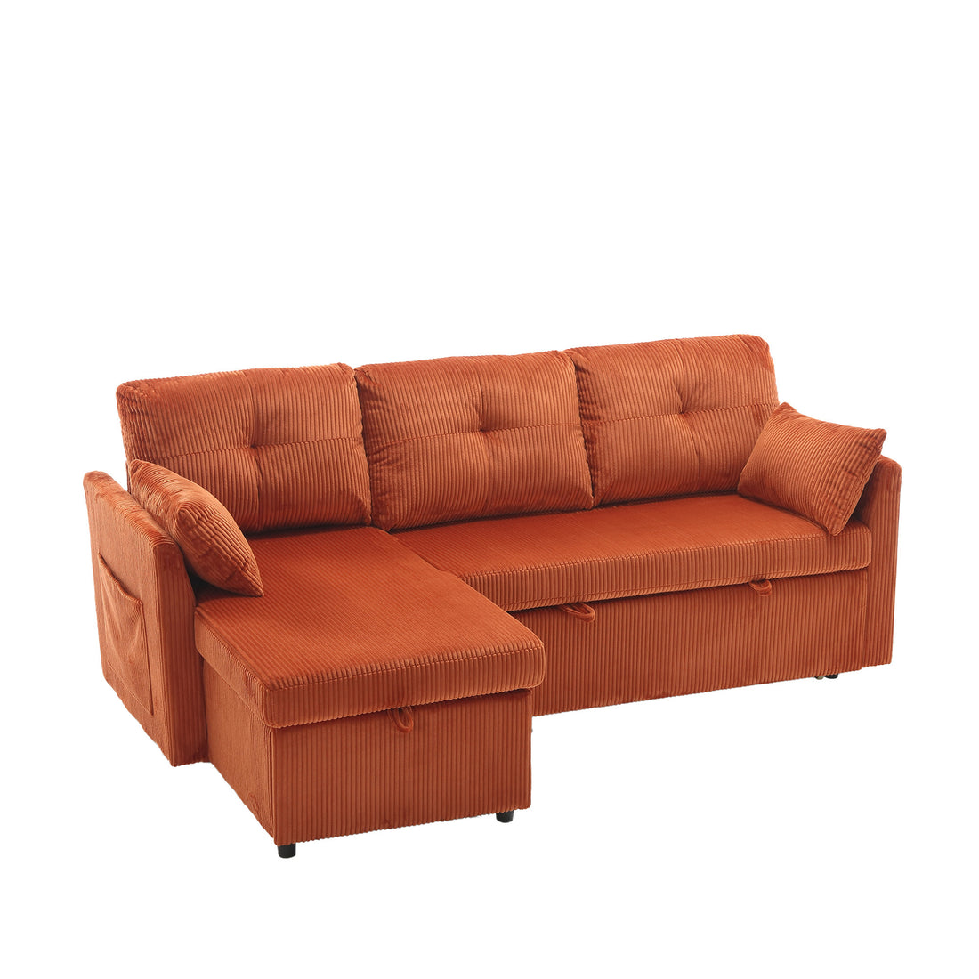 United Modular Sectional Sofa L Shaped Modular Couch With Reversible Chaise Modular Sofa Sectional Couch With Storage Seats Orange Velvet 3 Seat