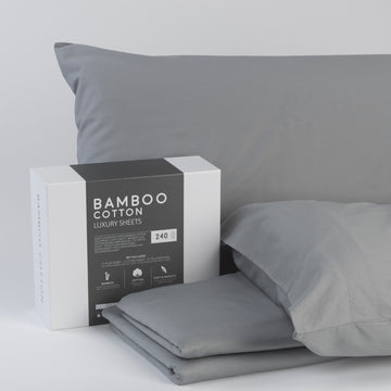 Bamboo Cotton Sheets Soft And Smooth With Viscose From Bamboo Grey Cal King Split White Charcoal Cotton