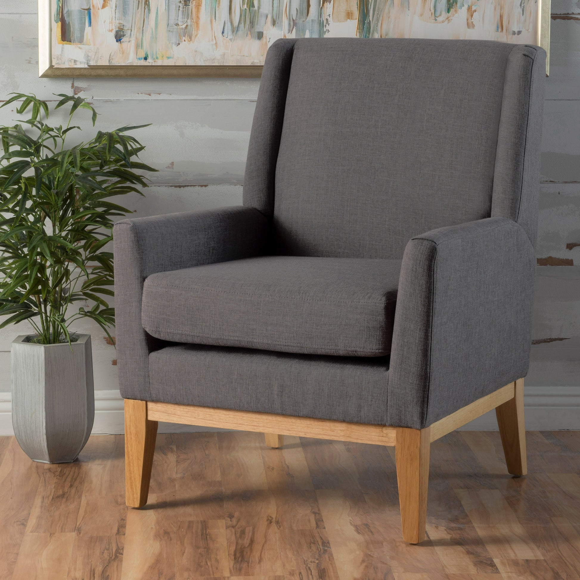 Kd Accent Chair Light Grey Fabric