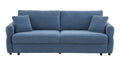 Haran Sofa W Sleeper, Blue Fabric Lv03120 Blue Upholstered 2 Seat