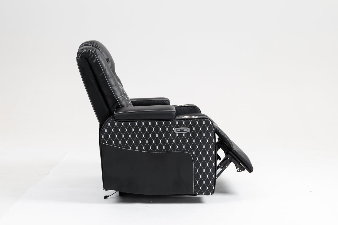 Lounge Chair Lift Chair Relax Sofa Chair Sitting Room Furniture Sitting Room Power Supply Elderly Electric Lounge Chair Black Pu