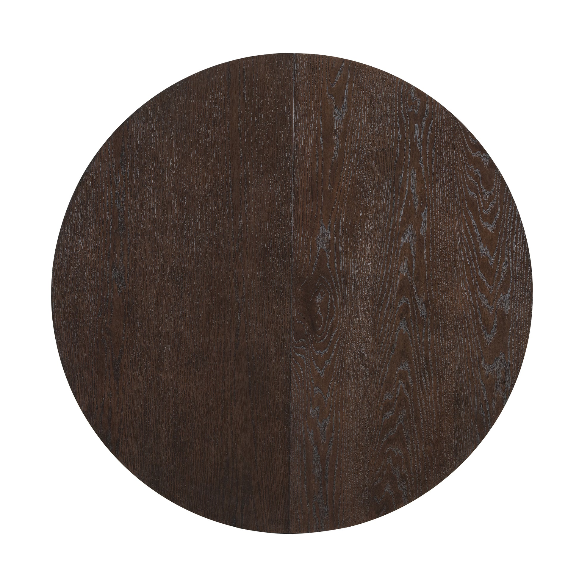 Modern 5 Piece Extendable Round Dining Table Set With 16.2Inch Removable Leaf For Small Places, Espresso Gray Wood Dining Room Solid Wood Rubberwood Round Dining Table With Chair Upholstered Chair Wood Espresso Seats 4 Removable Leaf Contemporary Round