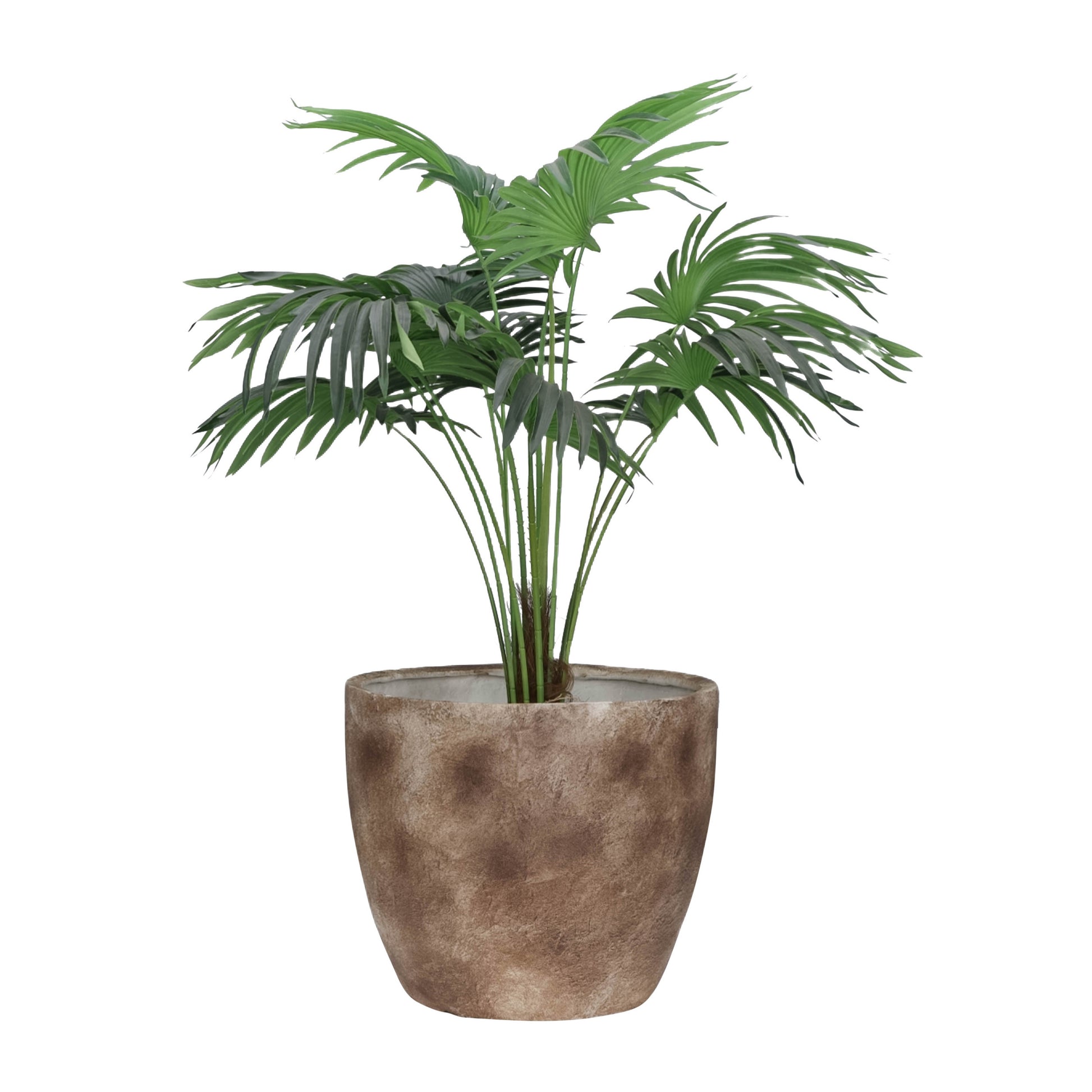 Resin, S 2 17 20" Textured Planters, Brown Brown Polyresin