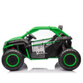 24V Two Seater Kids Ride On Utv W Parents Control,20In Seat Width,400W Super High Power,Four Wheel Suspension,Bluetooth,Mp3,Usb,Led Light,Horn,Rear Storage Space,Speeds 3.73 4.97Mph For Kids Aged 3 . Green 100 149 Lbs Polypropylene