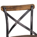 Zaire Antique Black & Antique Oak Finish Bar Chair Black,Oak Metal,Wood
