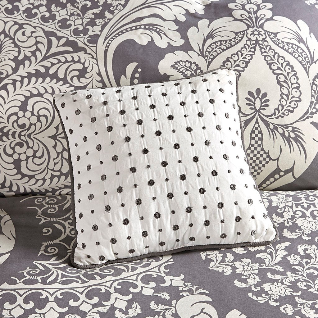6 Piece Printed Duvet Cover Set King Multicolor Polyester
