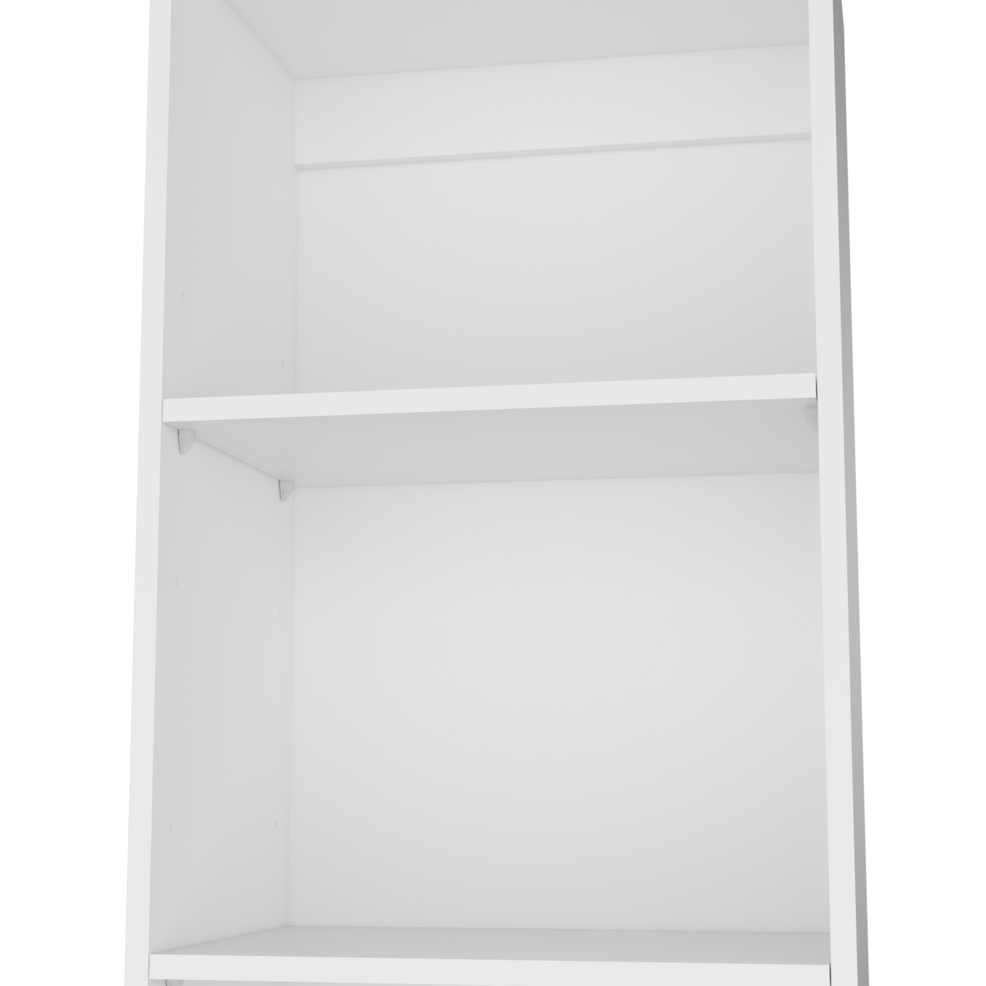 Sutton Slim Bookcase With Modern 5 Shelf Design White Particle Board Engineered Wood