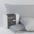 Bamboo Cotton Sheets Soft And Smooth With Viscose From Bamboo Light Grey King Split Head Light Gray Cotton