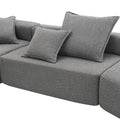 Oversized Modular L Shaped Sectional Sofa,Luxury Boucle Floor Couch Set,Convertible Sleeper Couch,Spacious Foam Filled Sofa Bed For Living Room,3 Pc Free Combination,2 Colors Gray Boucle 5 Seat