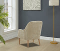 Chenille Armchair, Modern Style Accent Chair With Wood Legs, Comfy Design For Living Room, Bedroom, Office, Light Grey Gray Foam Wood Fabric