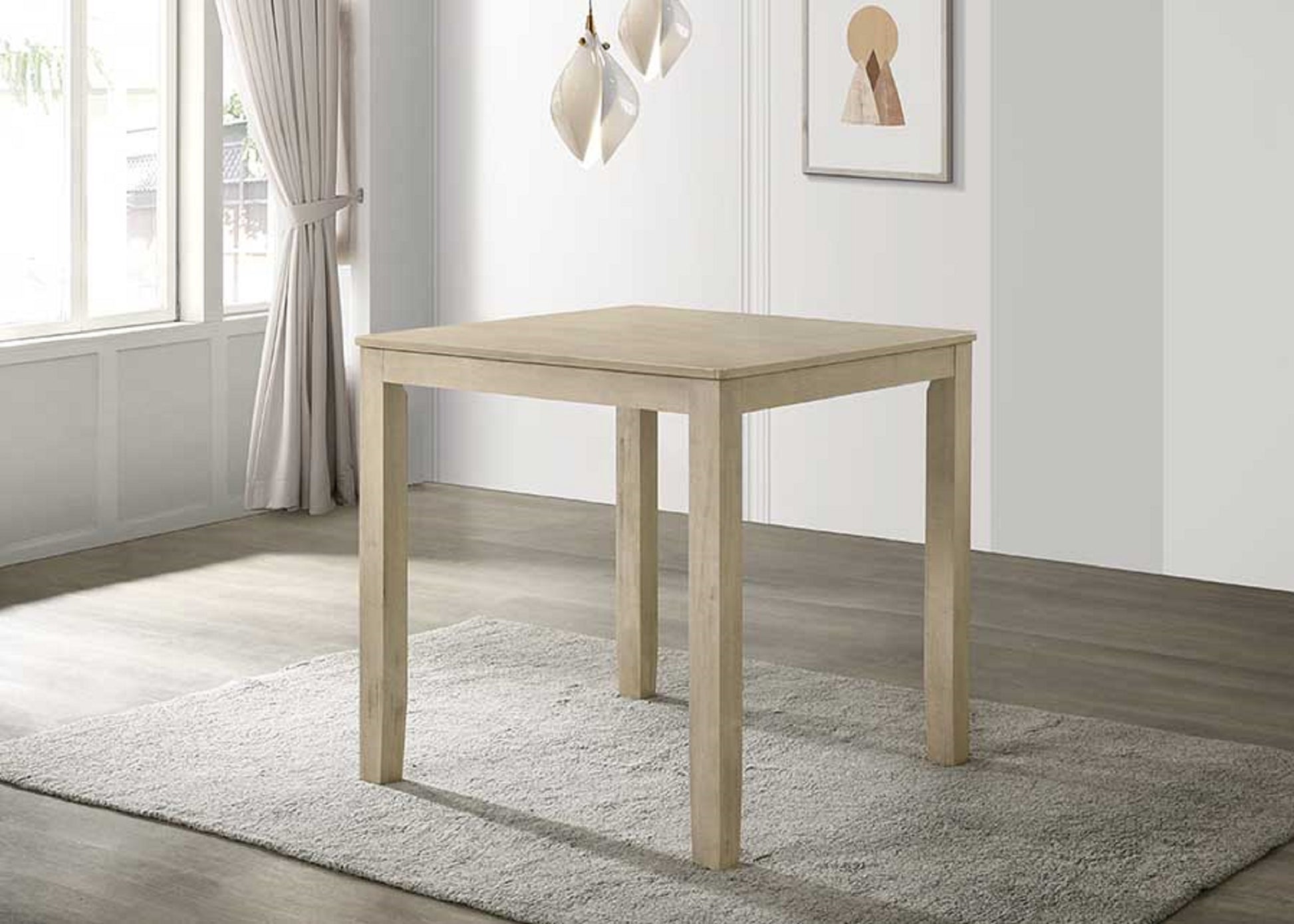 Beautiful Cream Color Counter Height 1Pc Dining Pub Height Square Table Dining Room Wooden Furniture Cream Seats 4 Espresso Dining Room Traditional Rectangular Square Wood