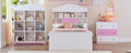 3 Pieces Bedroom Sets, Twin Size House Shaped Wooden Bed With Storage Drawers, Nightstand With Colorblock Design And House Shaped Stroage Rack, Pink White Twin White Pink 3 Piece Set Wood