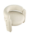 Accent Chair White Fabric
