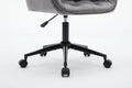Elegent Velvet Office Chair With Wheels, Makeup Vanity Chair Height Adjustable For Teens Women Girls, Comfy Swivel Modern Leisure Armchair For Home Office, Bedroom, Study And Vanity. Gray Gray Primary Living Space Luxury,Modern Foam Iron
