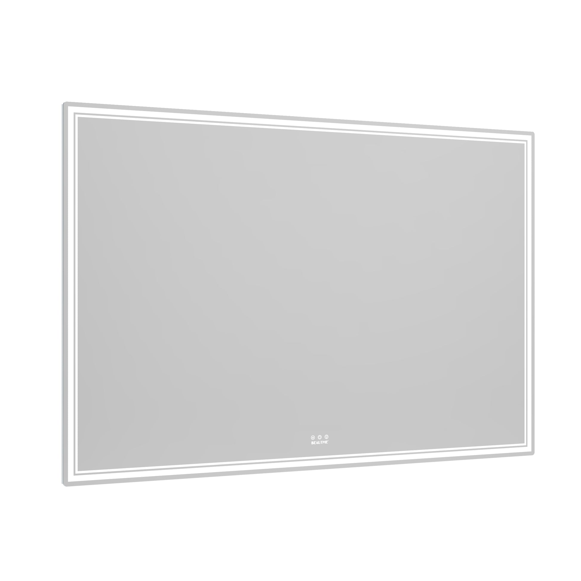 60X40 Inch Oversized Led Bathroom Mirror Wall Mounted Mirror With 3 Color Modes Aluminum Frame Large Wall Mirror For Bathroom Silver Aluminium