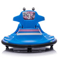 12V Kids Ride On Bumper Car W Parents Control,Rotate 360 Degrees,Two Handed Switch For Direction Control,Bumper Strip,Light Belt,Mp3 Music,Bluetooth,Provide A Speed Of 0.75Mph For Kids Of 2 5 Blue