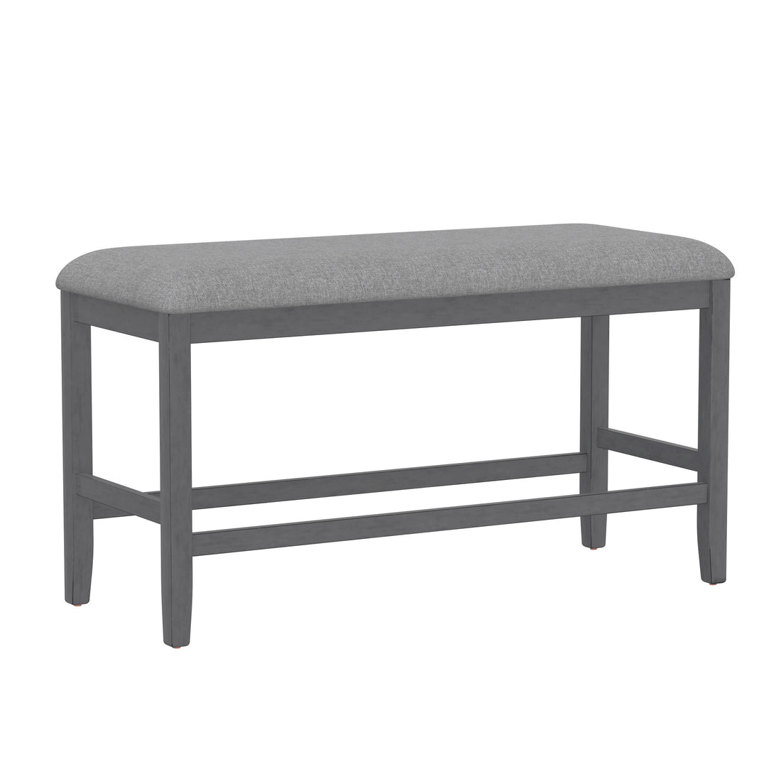 Sonnet Gray Gathering Height Bench Gray Foam Solid Wood