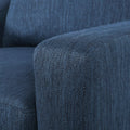 Club Chair Navy Blue Fabric 1 Seat
