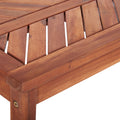 Modern Chevron Top Solid Wood Patio Bench Brown Brown Polyester Acacia Wood